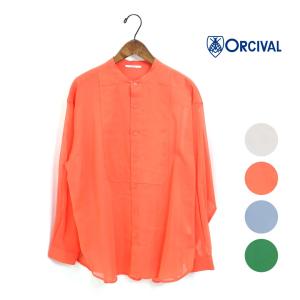 レディース/ORCIVAL/オーシバル/オーチバル/シアーコットン バンドカラーシャツ/品番：OR-B0270VOM/2024春夏｜star-bars