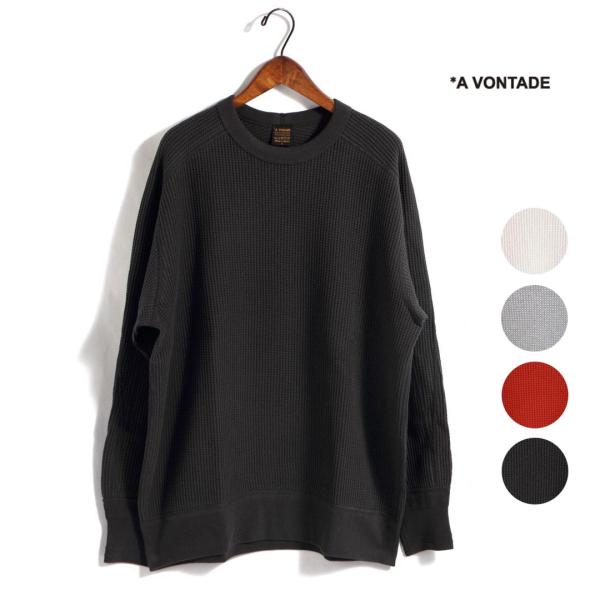 ★メンズ/A VONTADE/ア ボンタージ/Big Waffle Crew Top/ビッグワッフル...