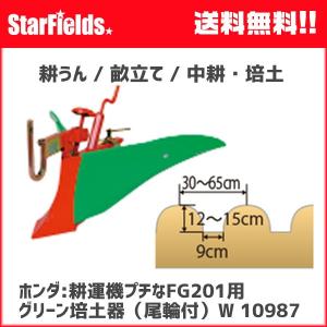 ホンダ（HONDA） プチな FG201用 グリーン培土器W (尾輪付無し） : HTS