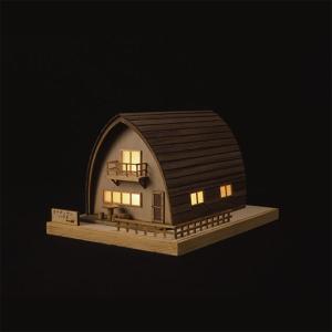 ウッディジョー 木製建築模型 あかりシリーズ No.3 カナディアンハウス｜star-gate