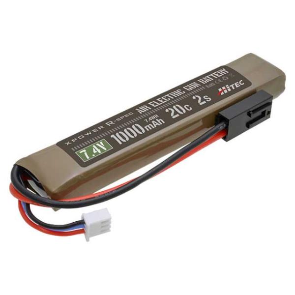 ハイテック 電動ガン用バッテリー エックスパワー Rスペック Li-Po 7.4V 1000mAh ...