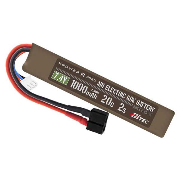 ハイテック 電動ガン用バッテリー エックスパワー Rスペック Li-Po 7.4V 1000mAh ...