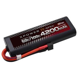 ハイテック Li-Poバッテリー エックスパワー Rスペック 7.4V 4200mAh 50C/10...