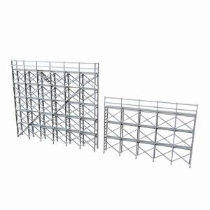 さんけい ペーパークラフト みにちゅあーとキット なつかしのジオラマシリーズ 1/150 枠組足場セット MP03-73