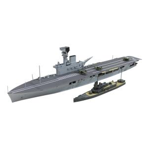 アオシマ プラモデル 1/700 ウォーターライン 限定 英国海軍航空母艦 HMSハーミーズ リシュリュー 攻撃時｜star-gate