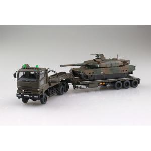 アオシマ プラモデル 1/72 ミリタリーモデルキット No.16 陸上自衛隊 10式戦車＆特大セミトレーラー付属｜star-gate