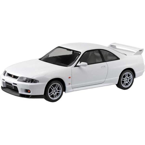 アオシマ プラモデル 1/32 楽プラ スナップキット No.21-WH ニッサン R33 スカイラ...
