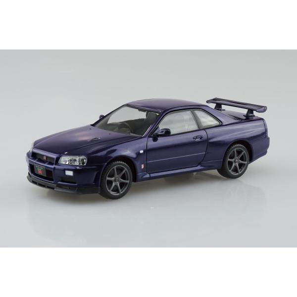 アオシマ プラモデル 1/32 楽プラ スナップキット No.12-MP ニッサン R34スカイライ...