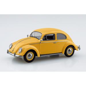 アオシマ プラモデル 1/32 楽プラ スナップキット No.20-PY フォルクスワーゲン ビートル ポスタルイエロー｜エアガン ホビーのスターゲート