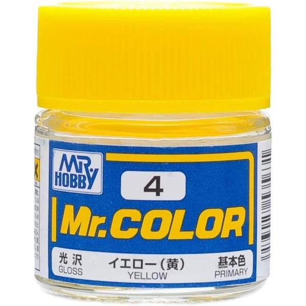 GSIクレオス Mr.ホビー C4 イエロー 光沢 10ml 模型用塗料 Mr.カラー 黄