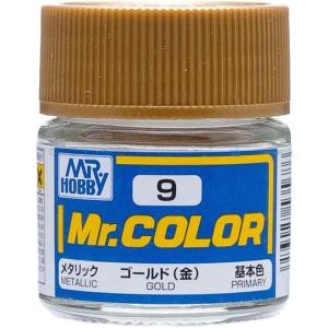 GSIクレオス 模型用塗料 Mr.ホビー Mr.カラー C9 ゴールド 金 メタリック 10ml｜star-gate