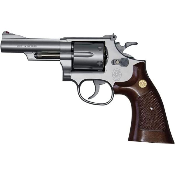 クラウンモデル S&amp;W M66 4インチ シルバー ウッドタイプグリップ 10才以上用エアリボルバー