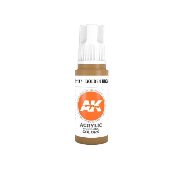 AKインタラクティブ アクリル塗料 AKアクリル3G ゴールデンブラウン AK11117