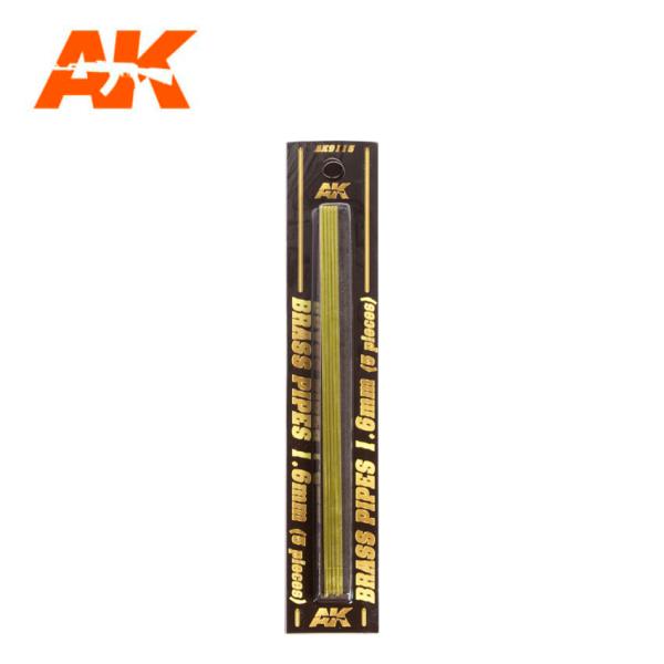 AKインタラクティブ 真鍮パイプ 1.6mm径 5本入り AK09115