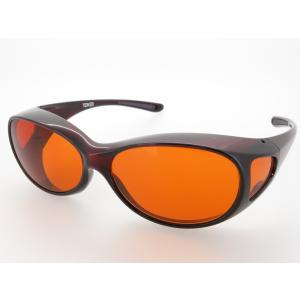 オーバーグラス サングラス CCP400 Viewnal by STG Type-F 小さめサイズ ビューナル 遮光レンズ ダークレッド BR｜star-glasses888