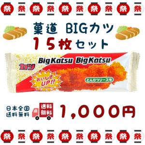 菓道 ビッグカツ 1枚×15袋 日本全国 送料無料 1000ポイント消化 メール便 BIGカツ ビックカツ｜star-island-fs