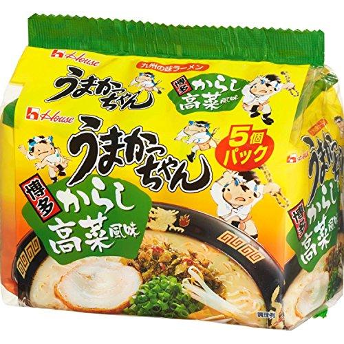 【即納／まとめ買い30食】うまかっちゃん 博多からし高菜風味 5食P×6個 ハウス 袋ラーメン 博多...