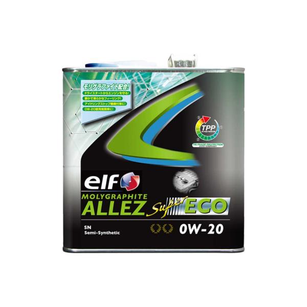 エルフ 一般自動車用エンジンオイル MOLYGRAPHITE ALLEZ SUPER ECO 0W2...