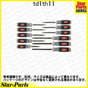 樹脂柄T型いじり止めトルクスドライバセット 11本組 TD1TH11 KTC｜star-parts