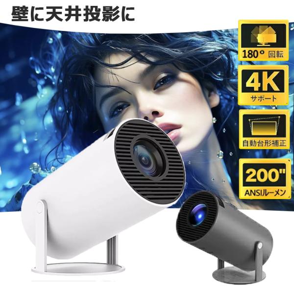 プロジェクター 小型 家庭用 Android TV 11.0 12000LM 2.4/5G Wi-F...