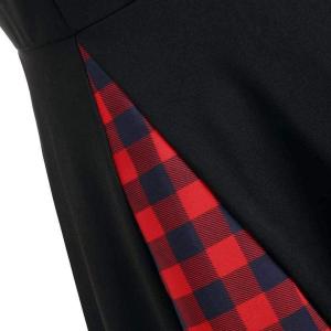 チェック柄 ワンピース レディース レトロワン...の詳細画像4