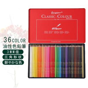 色鉛筆 24色セット 油性 人間工学 高級 24色 セット 缶入色鉛筆