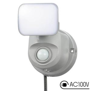 LEDセンサーライト 屋外 人感センサー 屋外 防水 1灯 高輝度LED 400lm クランプ式 設置簡単 明暗 屋内 自動点灯 防水コード 廊下 階段 玄関 防犯 オーム電機