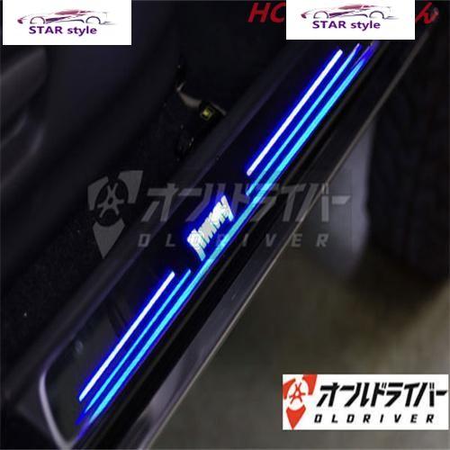 ジムニー 旧型 JB23/33/43 LED スカッフプレート 青 流れる ブルー シーケンシャル ...