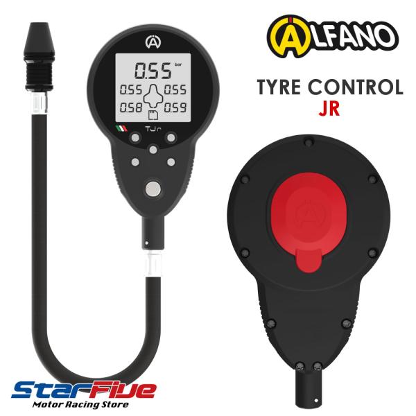 ALFANO エアゲージ タイヤコントロールJR タイヤ空気圧 計測 BAR PSI メモリー機能 ...