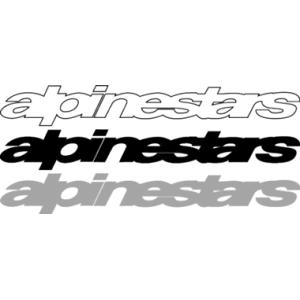 アルパインスターズ（alpinestars） ロゴステッカー Lサイズ 抜き文字