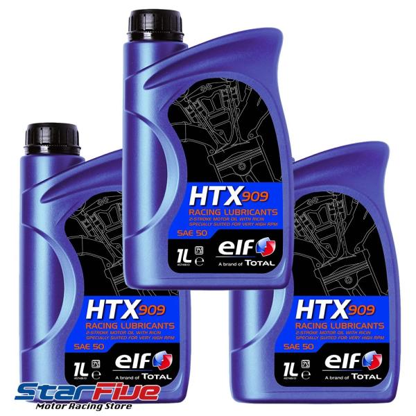 エルフ HTX909 2サイクル エンジンオイル 混合用 半植物油 1000ml 3本セット elf
