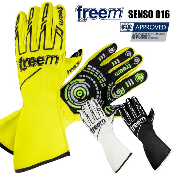 freem レーシンググローブ 4輪用  外縫い Senso 016　FIA 8856-2000公認...