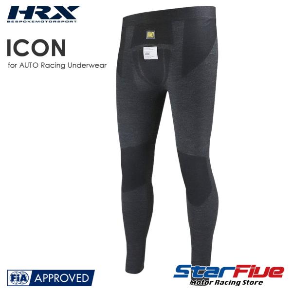 HRX 耐火パンツ 4輪用 ICON アイコン ブラック FIA8856-2018公認 アンダーウェ...