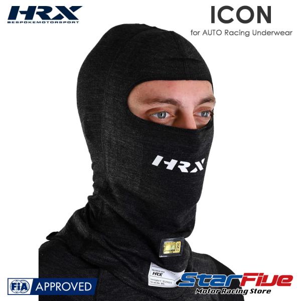 HRX フェイスマスク 耐火 4輪用 ICON アイコン ブラック FIA8856-2018公認 ア...