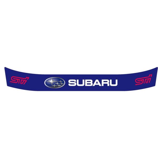 ヘルメットバイザーステッカー SUBARU STI ブルー su-11v-a