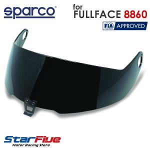 スパルコ ヘルメット FULL FACE 8860 CARBON用 スモークシールド バイザー Sparco 2024年継続モデル｜star5