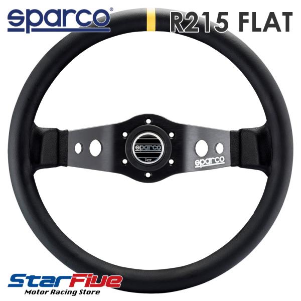 スパルコ ステアリング R215 FLAT レザー LEATHER 350mm Sparco 015...