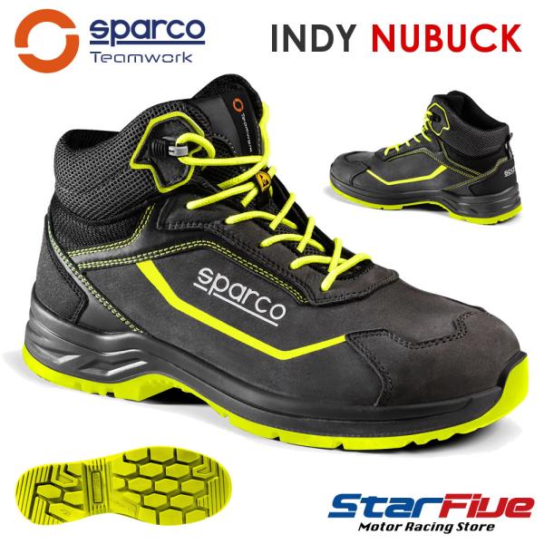 スパルコ 安全靴 INDY NUBUCK インディ ヌバック ESD S3S ハイカット セーフティ...