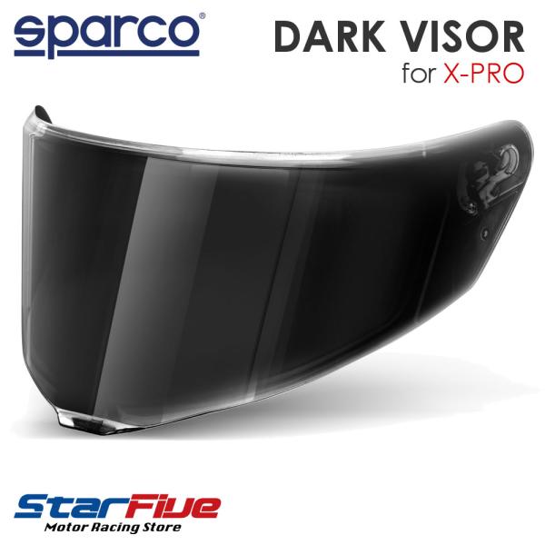 スパルコ ヘルメット X-PRO用 シールド バイザー ダークスモーク Sparco 2025年継続...