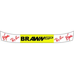 ヘルメットバイザーステッカー BRAWN GP ブラウンGP（brwn-09v）｜star5