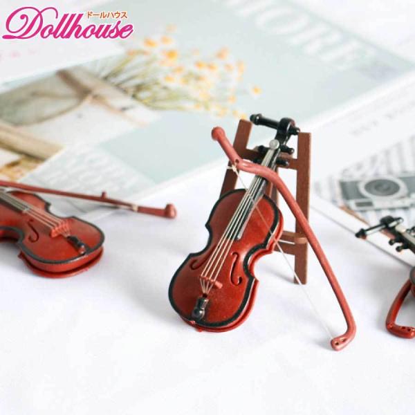 ドールハウス  装飾 楽器 バイオリン ミニチュア １/12 送料無料