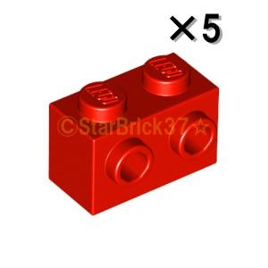 レゴ LEGO パーツ ばら売り #11211 ブロック1×2(片側面にスタッド有)：レッド(5個セット)｜starbrick37-lego