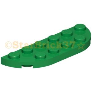 レゴ LEGO パーツ ばら売り #18980 プレート2×6(コーナー丸・1/2楕円)：グリーン｜starbrick37-lego