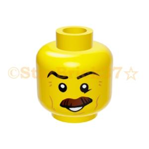 レゴ LEGO パーツ ばら売り #3626cpb1748 ミニフィグヘッド：イエロー(ブラウンの口...