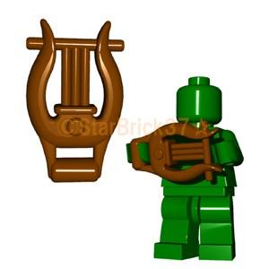 レゴ LEGO カスタム楽器パーツ ばら売り リラ(互換品)：ブラウン｜starbrick37-lego