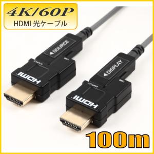 HDMI 4K/60P 配管用着脱式 光ファイバーHDMIケーブル100m 18Gbps ハイスピード対応 HD2AOCP-100M スターケーブル【在庫品】｜starcable