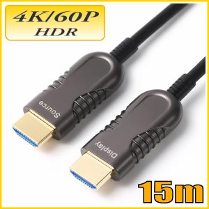 HDMI 4K/60P HDR対応 光ファイバーHDMIケーブル15m 18Gbps HD2AOCW-15M スターケーブル【在庫品】｜starcable