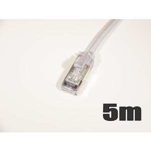 可動用極細径(軽い) スリムLANケーブル 5m cat5e 対応 撚り線 ストレート結線 568B...