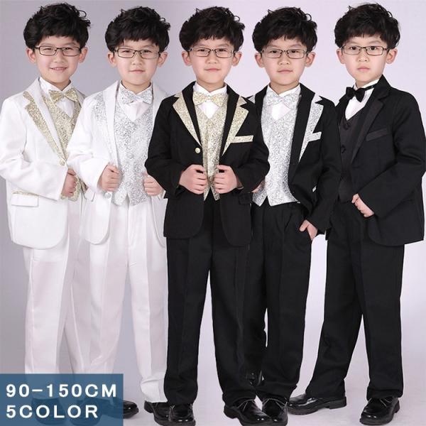 5点セット 男の子 子供服 キッズ 男の子スーツ フォーマル 上下セット 卒業式 入園式 発表会 男...