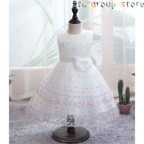 ベビードレス 結婚式 セレモニードレス 新生児 服 お宮参り ベビードレス レース柄 ベビー服 ワン...